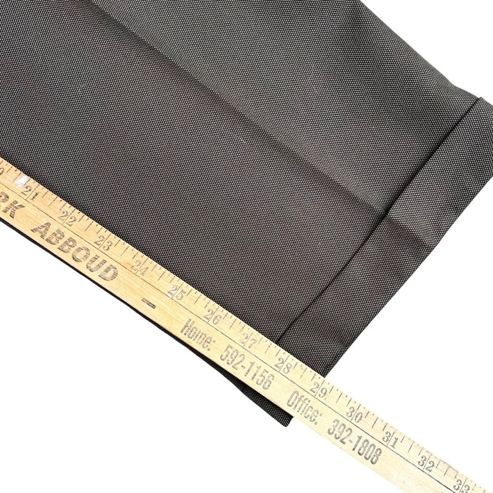 Savane Pleated Trousers Dress Pants Olive Green Men's Size 34x29 Cuffed‎